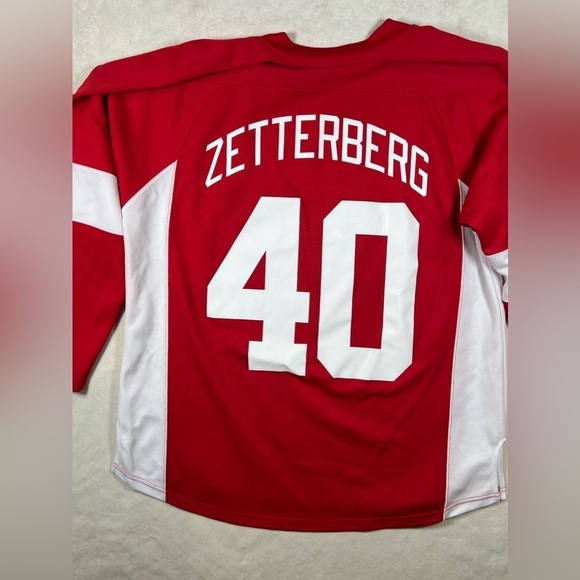 Official NHL Zetterberg Large Detroit Red Wings Authentic Adult Jersey EUC - Picture 6 of 9
